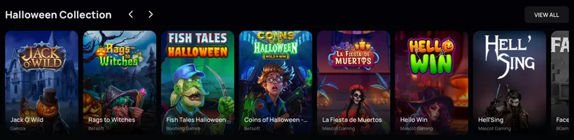 ZumbaCards Halloween Collection row with Jack O'Wild, Rags to Witches, Fish Tales Halloween and Hello Win