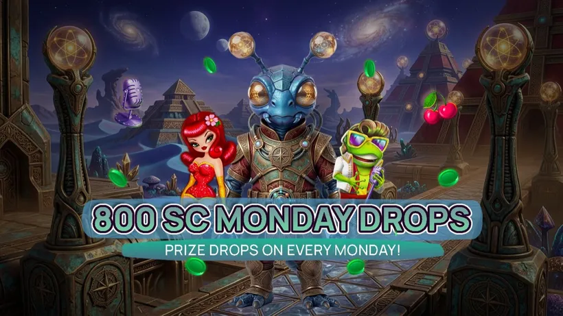 ZumbaCards 800 SC Monday Drops banner with alien and cartoon characters
